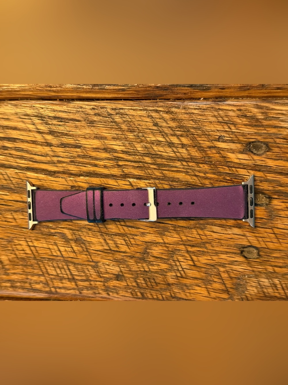 Rebecca Minkoff Purple Silicone Watch Strap with Silver Buckle